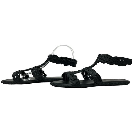 Melissa + Campana Barroca Black Gladiator Jelly Sandals Womens Size US 10 NEW - Picture 2 of 10